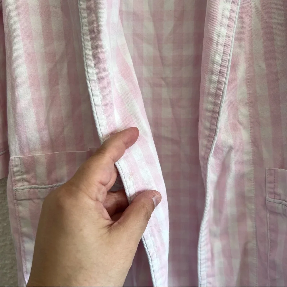 Petite Plume Kids Toddler Gingham Pink‎ Cotton Robe With Belt Size 3/4